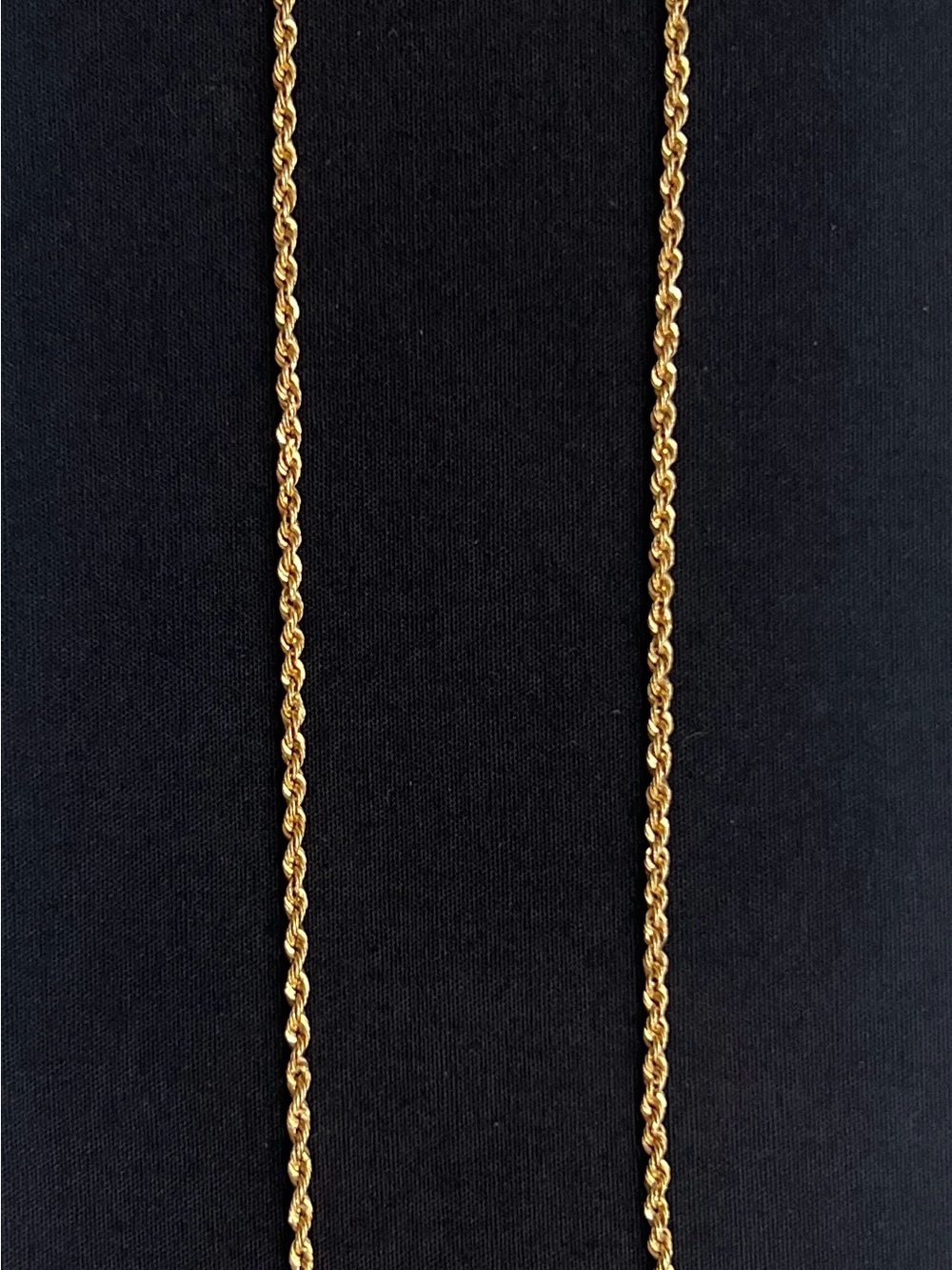 14K Twisted Gold Rope Chain Necklace - Picture 2 of 4